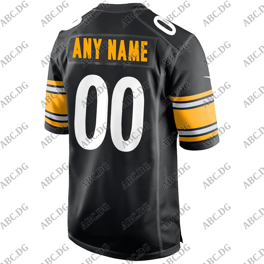 

Customized Stitch Men Women Kid Youth Pittsburgh Black Custom Game Jersey Any Name Any Number 4XL 5XL 6XL