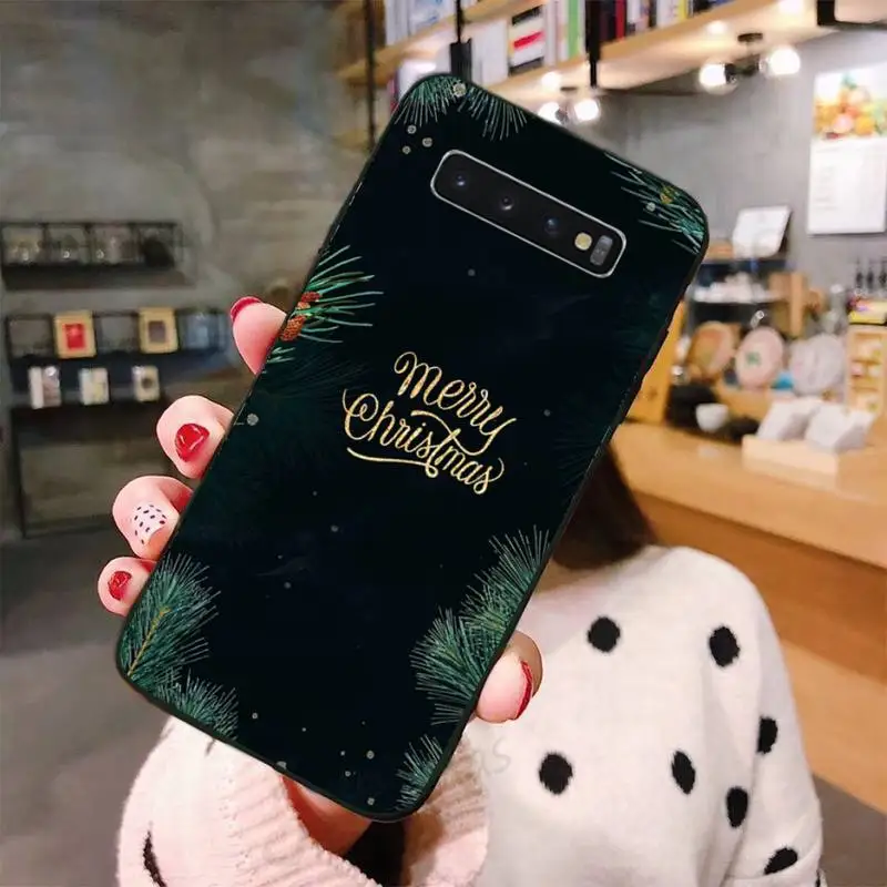 

Merry Christmas tree patter Phone Case For Samsung A50 A51 A71 A20E A20S S10 S20 S21 S30 Plus ultra 5G M11 funda shell