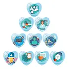 TAFREE 10 шт.лот медсестринский медицинский шприц стетоскоп картина в форме сердца художественная фотография 25 мм стеклянный кабошон купол ювелирные изделия с плоской спинкой MD152