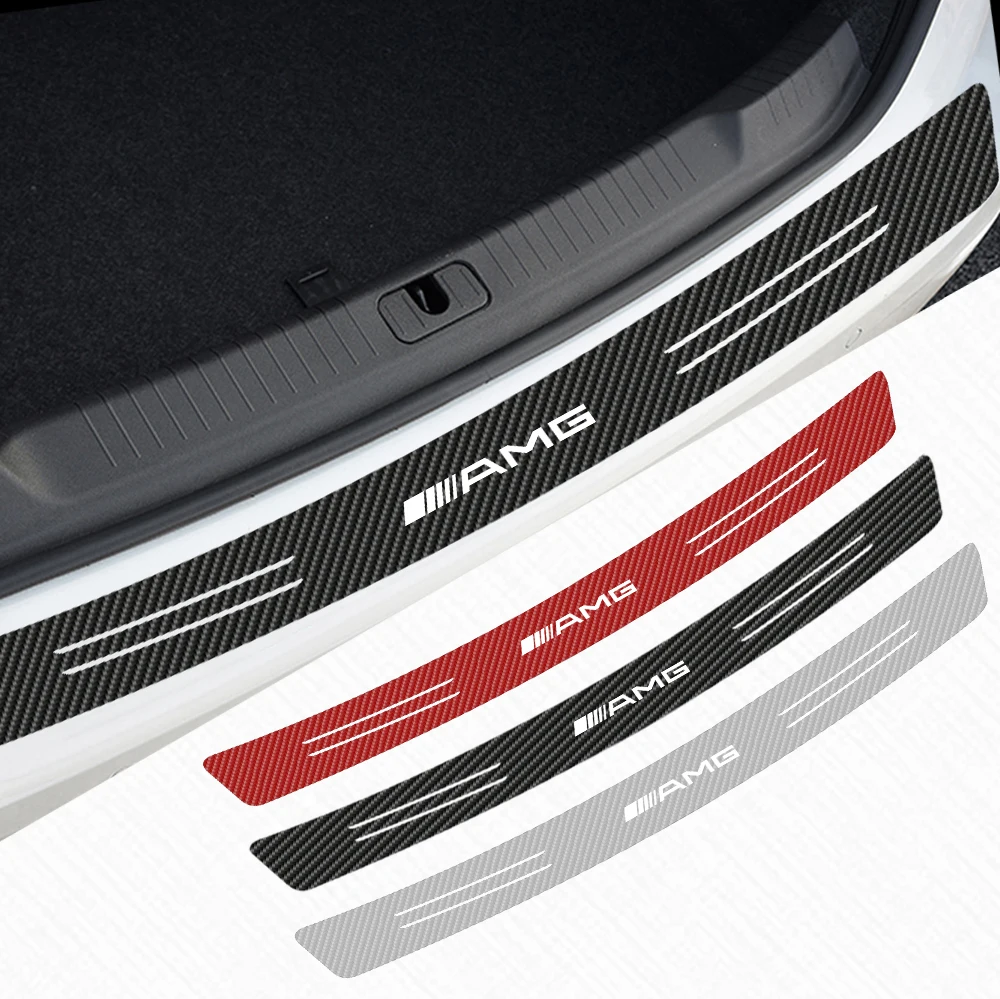 Защитная Наклейка для багажника из углеродного волокна Mercedes Benz AMG GLC GLE E CLA GLA W205 W213