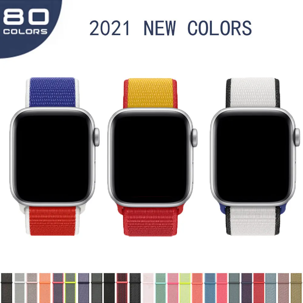 

Nylon Loop Watch Strap for Apple Watch Band 44mm 40mm for iWatch Series 6 Se 5 4 3 2 Watchbands 38mm 42mm Bracelet Accessories