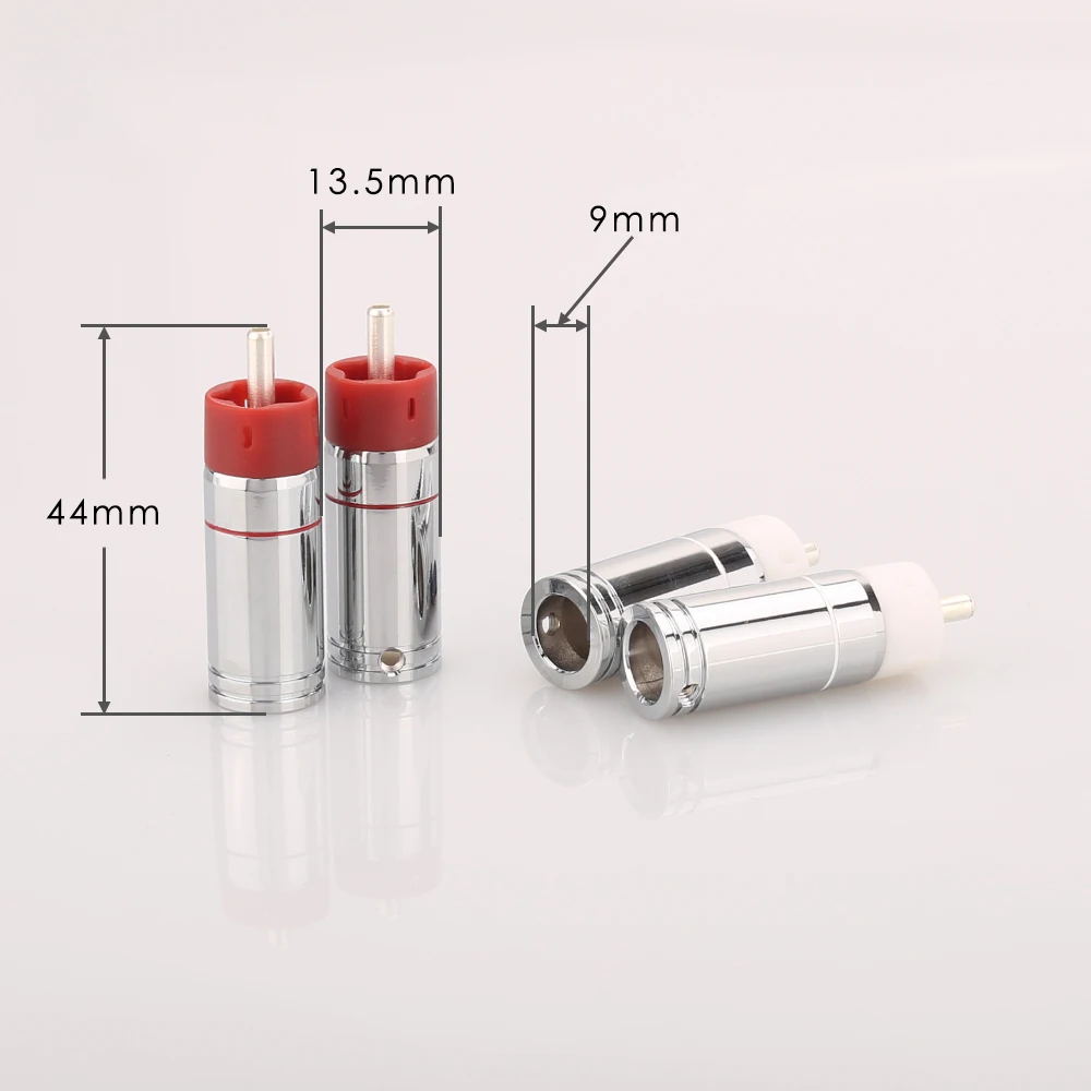 4 шт. Высокое качество Hifi DIY 9 мм посеребренные RCA разъемы Hifi аудио разъем