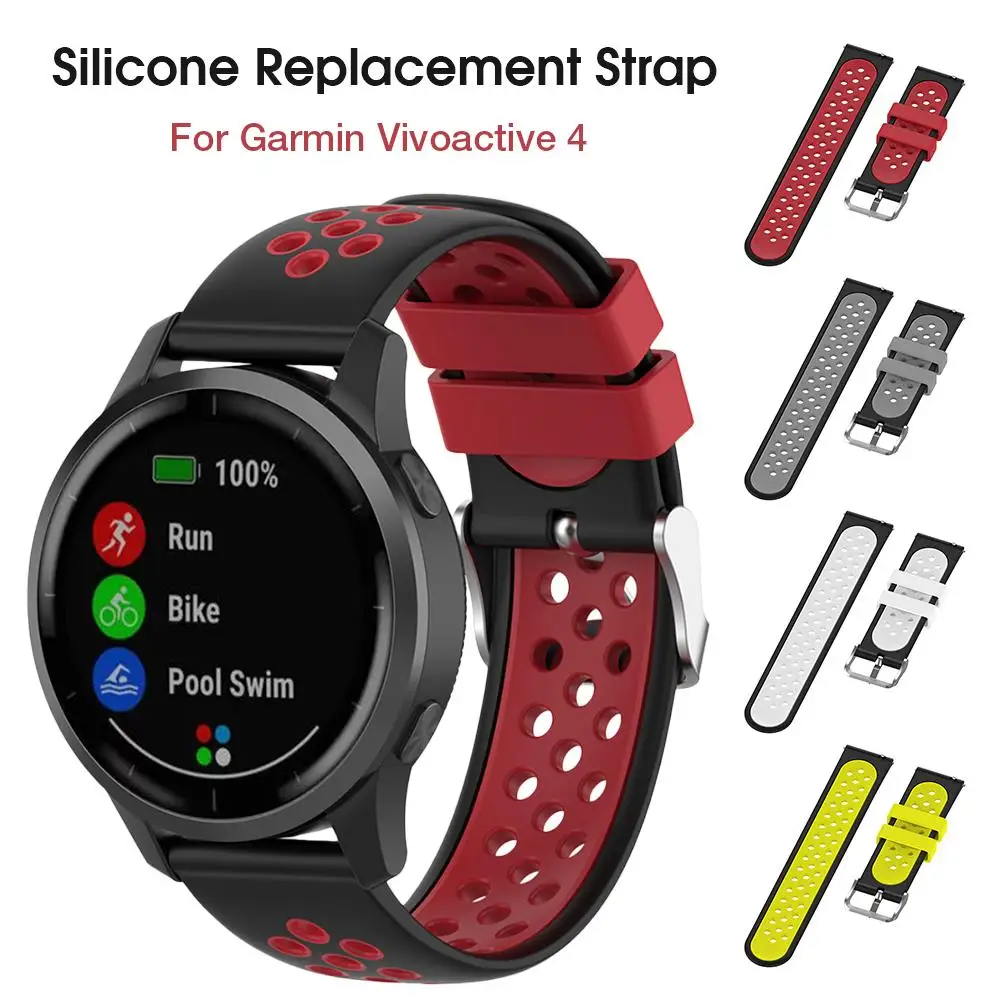 Мягкий дышащий силиконовый спортивный ремешок для наручных часов сменный Garmin