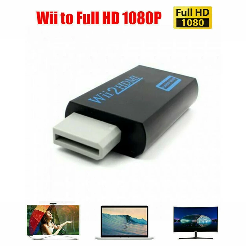 Портативный для Wii к HDMI 2HDMI Full HD конвертер o выходной адаптер ТВ