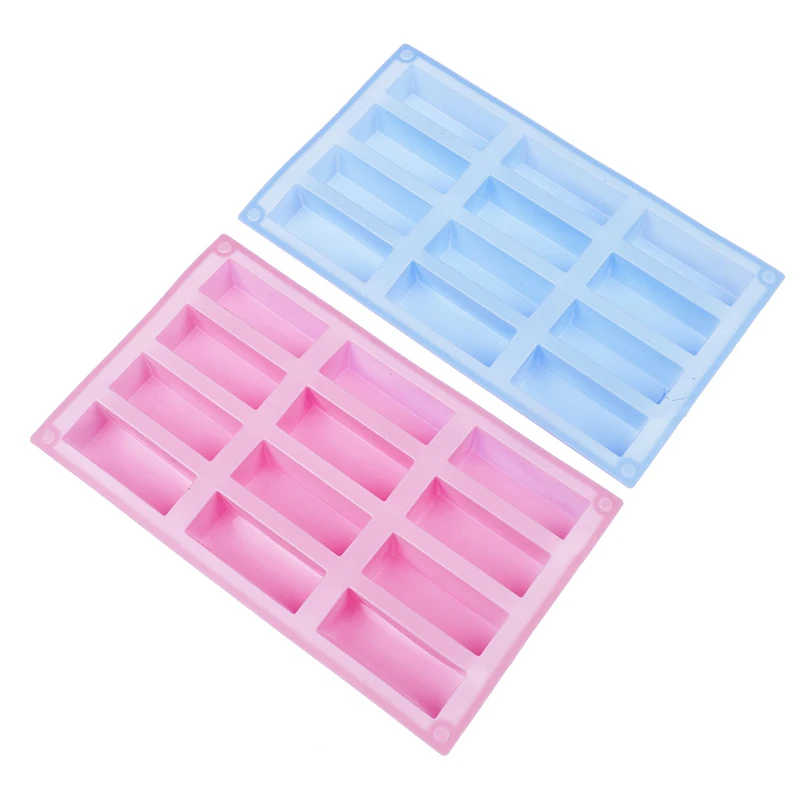 

12 Cavity Rectangle Silicone Mould for Soap Cake Chocolate Terracotta Mold Baking Accessories Silicone