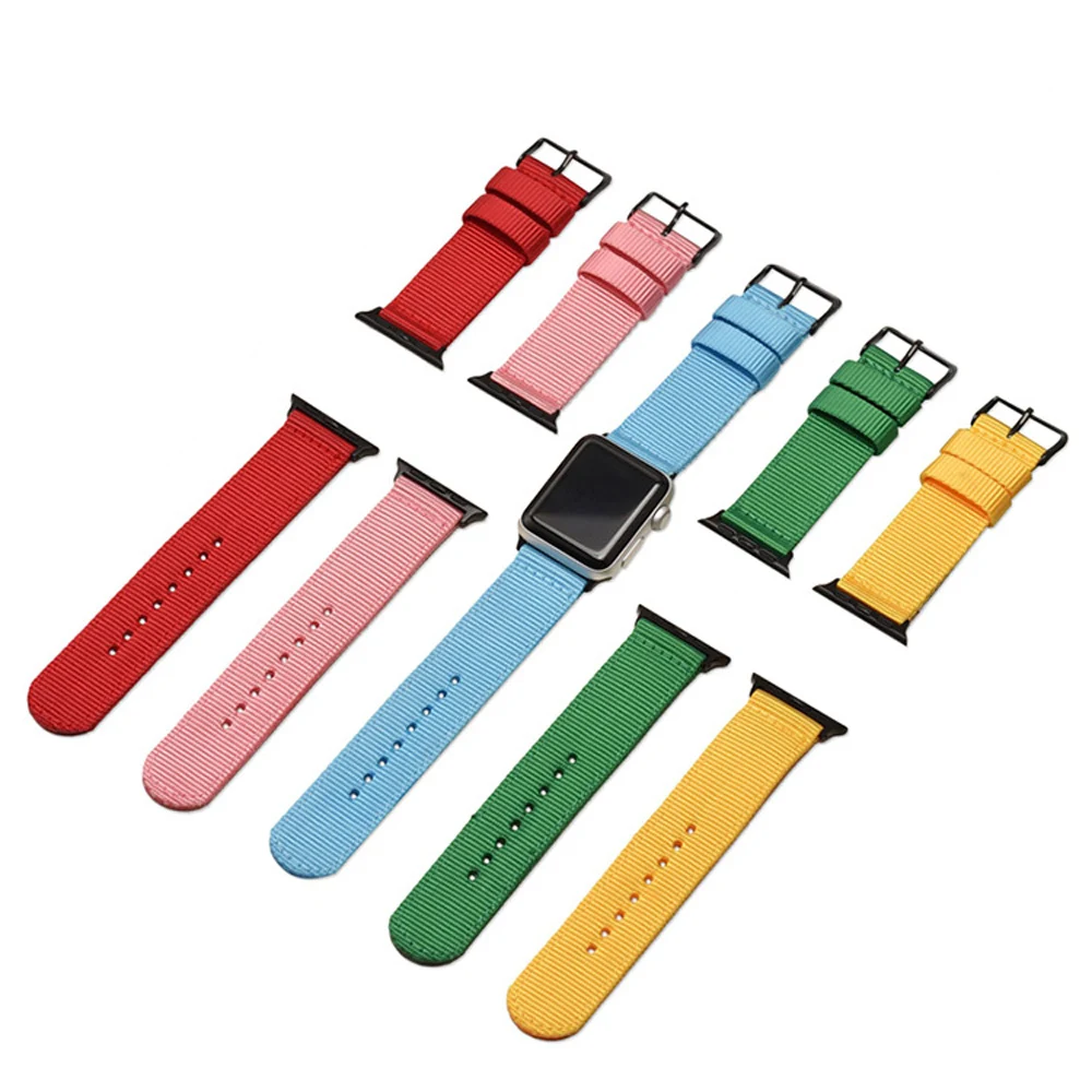 

Nylon Watchband for Apple Watch Band Series 6 se/5/4/3/2/1 Belt Bracelet 40mm/38 mm 42mm/44mm Correa Watch Strap for iwatch Band