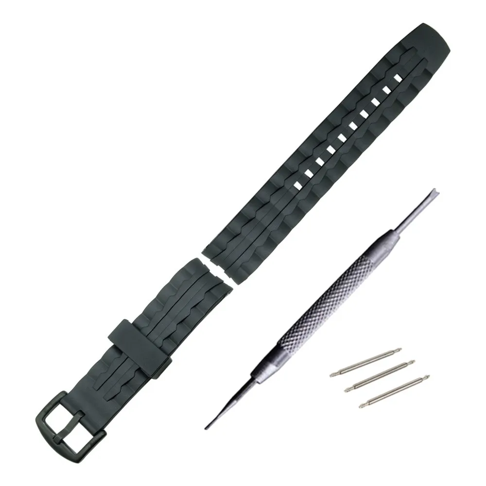 

Силиконовый ремешок для часов, черный ремешок для часов из нержавеющей стали, резиновый ремешок для ca EF-550 EF550 22 мм, резиновый ремешок, беспла...