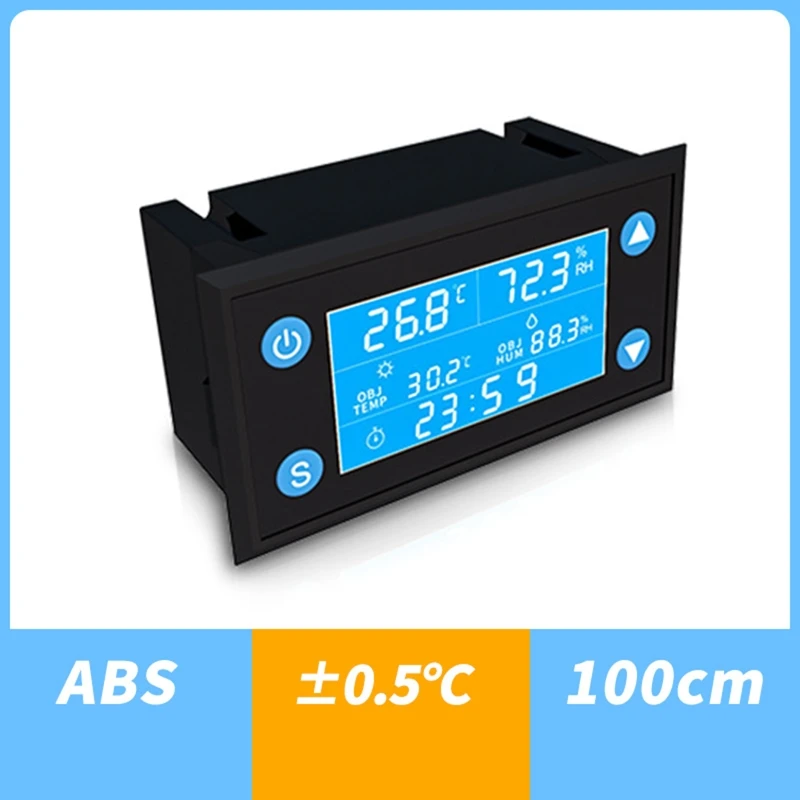 

AC 110V-220V LCD Digital Temperature Humidity Controller Timer SHT20 Probe for Incubator Aquarium Thermostat Humidistat