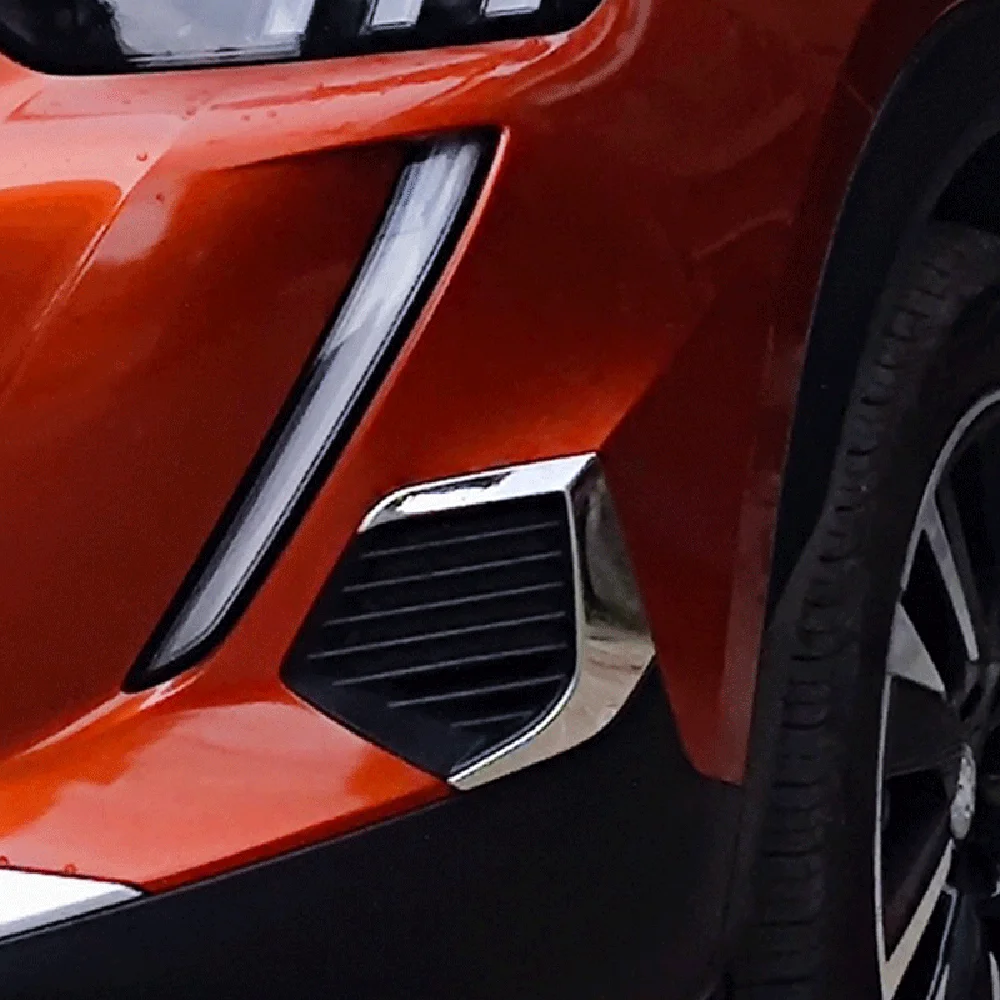 Для передней противотуманной фары Peugeot 2008 ABS хромированные наклейки на переднюю
