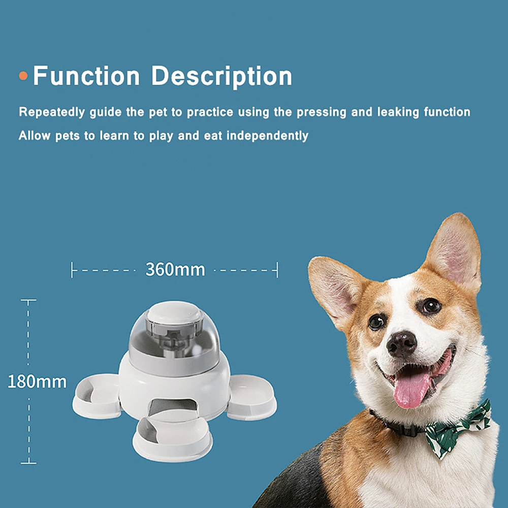 

Pet dog fun bowl feeder interactive toy puppy slow feeder leakage ball training play exercise dog toy pet supplies