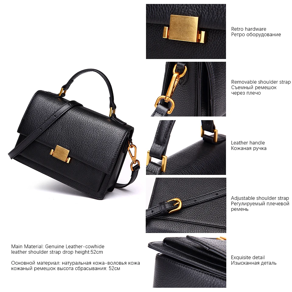 Женская сумка-мессенджер NEVEROUT из натуральной кожи через плечо | Багаж и сумки