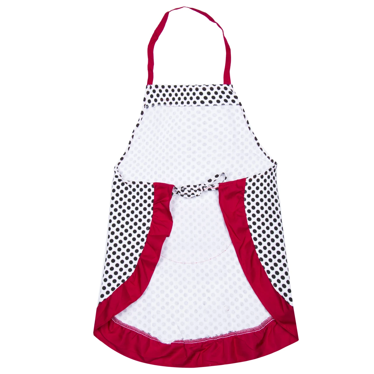 Нагрудник женский в ретро-стиле с бантом горошек оборками кухонный фартук