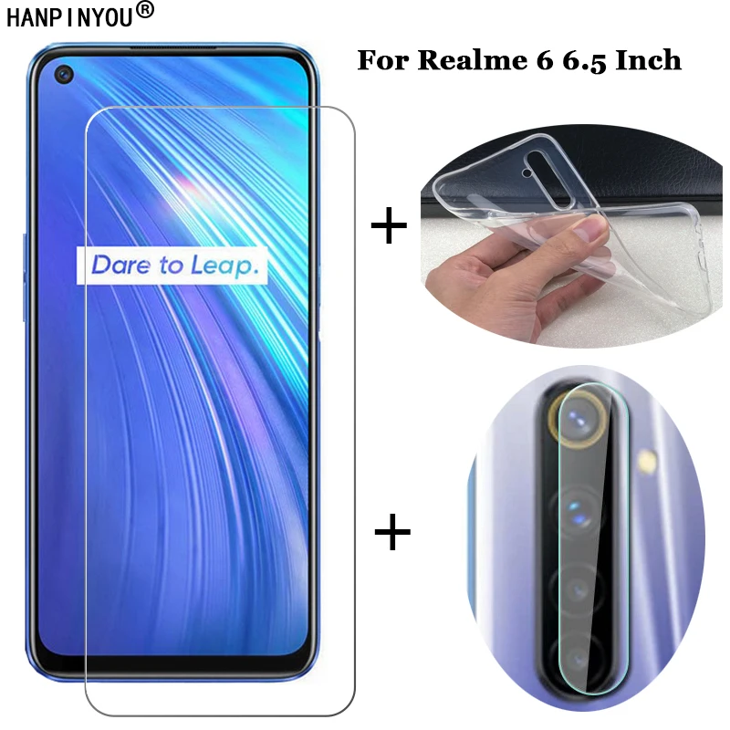 

3-в-1 для Realme 6 6S / Pro закаленное Стекло Экран протектор + Мягкий ТПУ чехол + Камера объектив Стекло защитная пленка