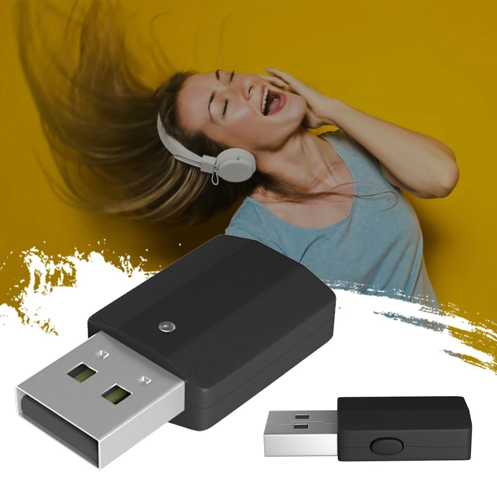 USB Bluetooth 5,0 передатчик приемник 2 в 1 портативный 3,5 мм AUX беспроводной адаптер для автомобиля ТВ ПК Bluetooth приемник