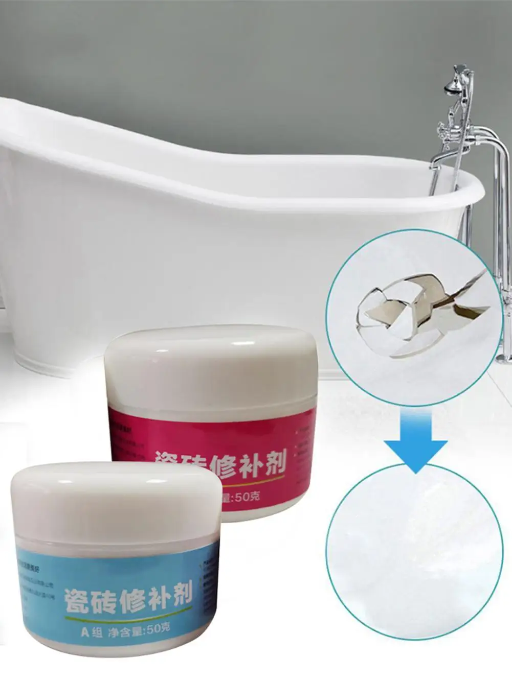 

Tile Repair Agent Marble Artificial Stone Bathtub Toilet Bath Basin Porcelain Countertop Cracks Ceramic Fiberglass Shower W O5Q2