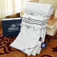 high end thin hilton summer cool cotton quilt washable comfortable air conditioning five star hotel quilt double quilted quilt