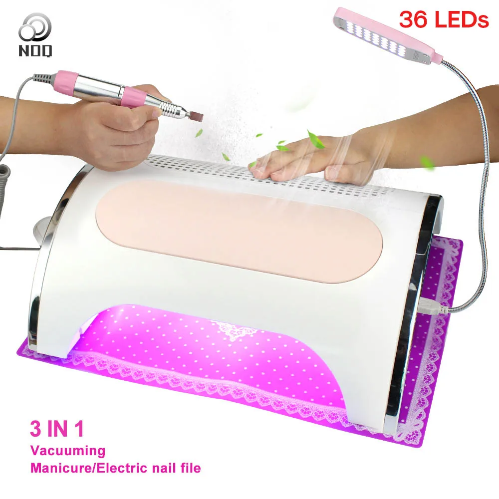 NOQ пылеуловитель для дрели 54 Вт профессиональный пылесос маникюра 36 шт.