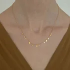 Шарм Слеза Ожерелье, из нержавеющей стали Висячие ожерелье, золотой тон минимализм простое ожерелье с цепочкой ожерелье
