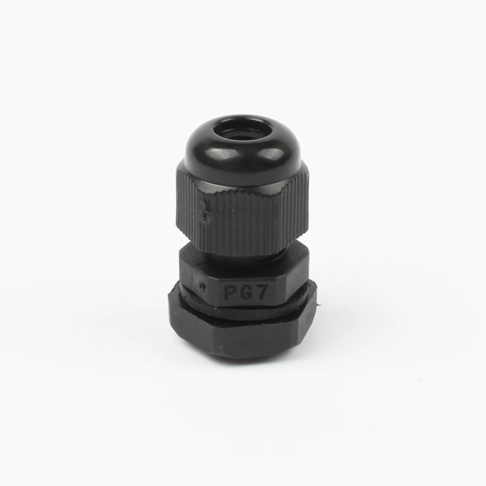 10pcs IP68 PG7 PG9 PG11 PG13.5 PG16 Wire Cable CE White Black Waterproof Nylon Plastic Gland Connector with Gasket|nylon cable gland|cable