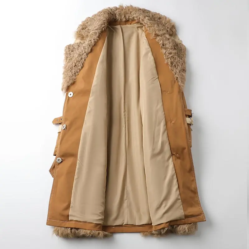 Женское пальто из натуральной овчины Pudi женская модная зимняя теплая куртка