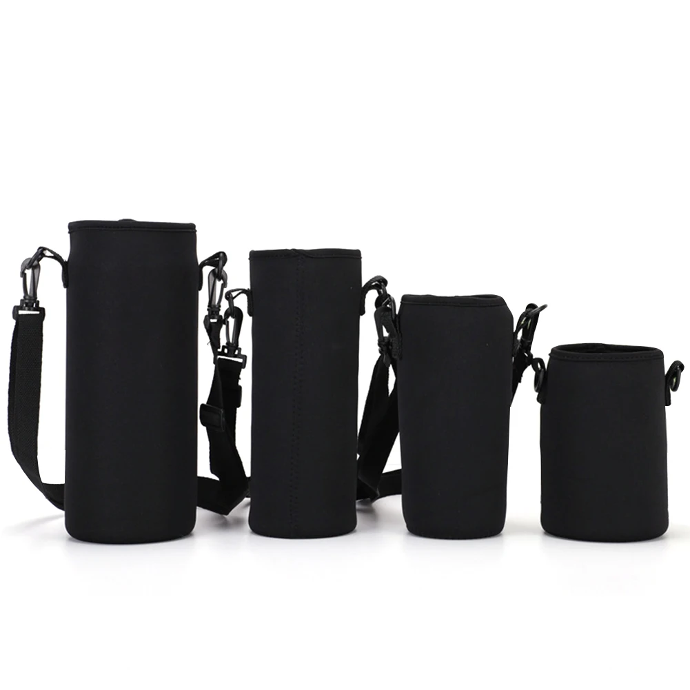 

610-1500ml Water Bottle Cover Bag Pouch Water Drink Kettle Pouch Holder Shoulder Strap Bottle Carrier Insulated Bags