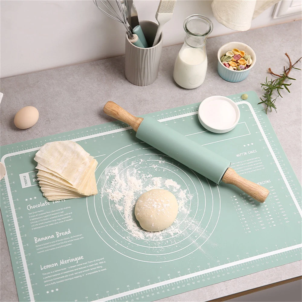 

Food Grade Silicone Kneading Dough Pad Kitchen Non-slip Bread Flour Pad Baking Tools BPA Free Pastry Mat With Mesurement