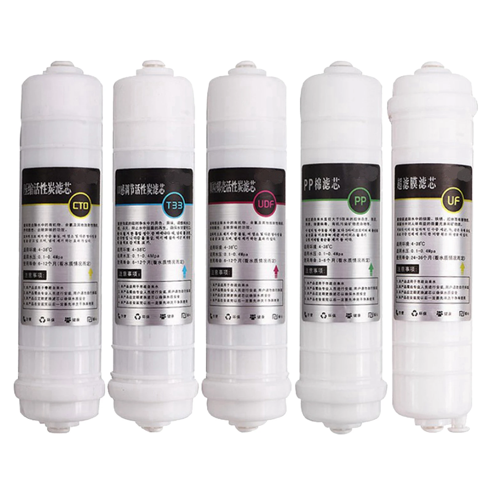 

3/5pcs Reverse Osmosis RO Water Filters Replacement Set 10 inch Water Filter Cartridge for DIY Water Purifier