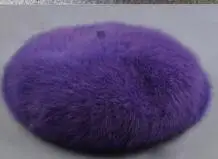 Purple Модная чистая меховая шапка из натуральной норки женская повседневная меховая шапка ручной работы TFP702 - Цвет: Purple