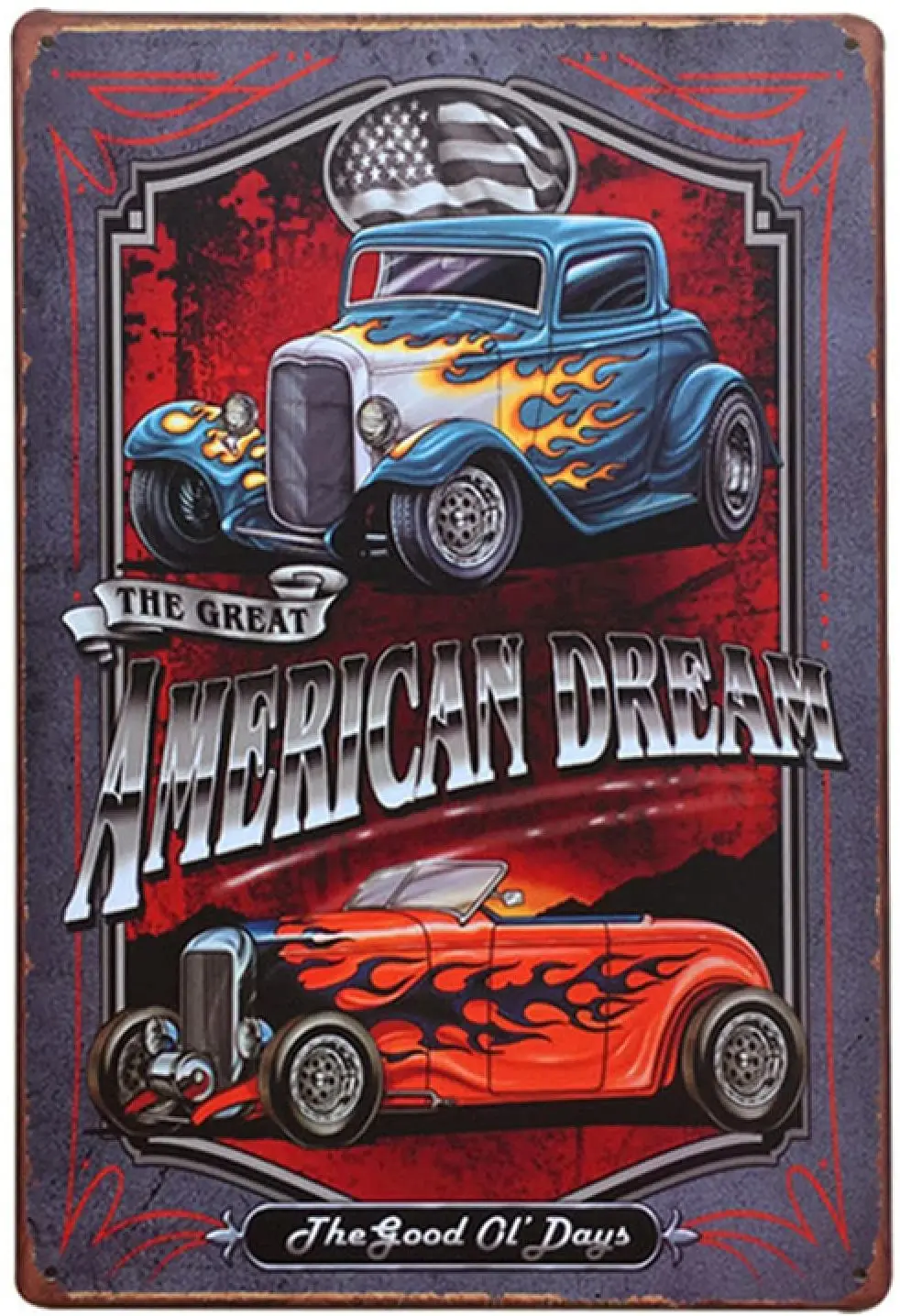 

Motorcycle Tin Sign Metal Retro Wall Decorative Poster Cafe Garage Motor Club Art Iron Painting 12*8 Inch