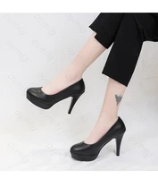 elegant women office pumps 10cm high heel black sexy ladies party wedding shoes slip on platform women dress shoes pumps