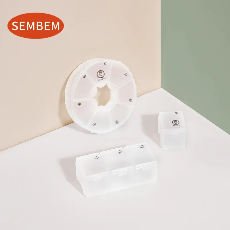 

Портативный планшет SEMBEM 4 дня, держатель для таблеток, медицинский бокс, съемный органайзер для хранения, контейнер, коробка для аксессуаров...