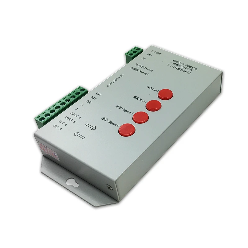

WS2801 WS2811 WS2812B UCS1903 LPD8806 LPD6803 DMX512 2048 Pixels LED Controller T-1000S SD Card RGB LED Controller T1000S