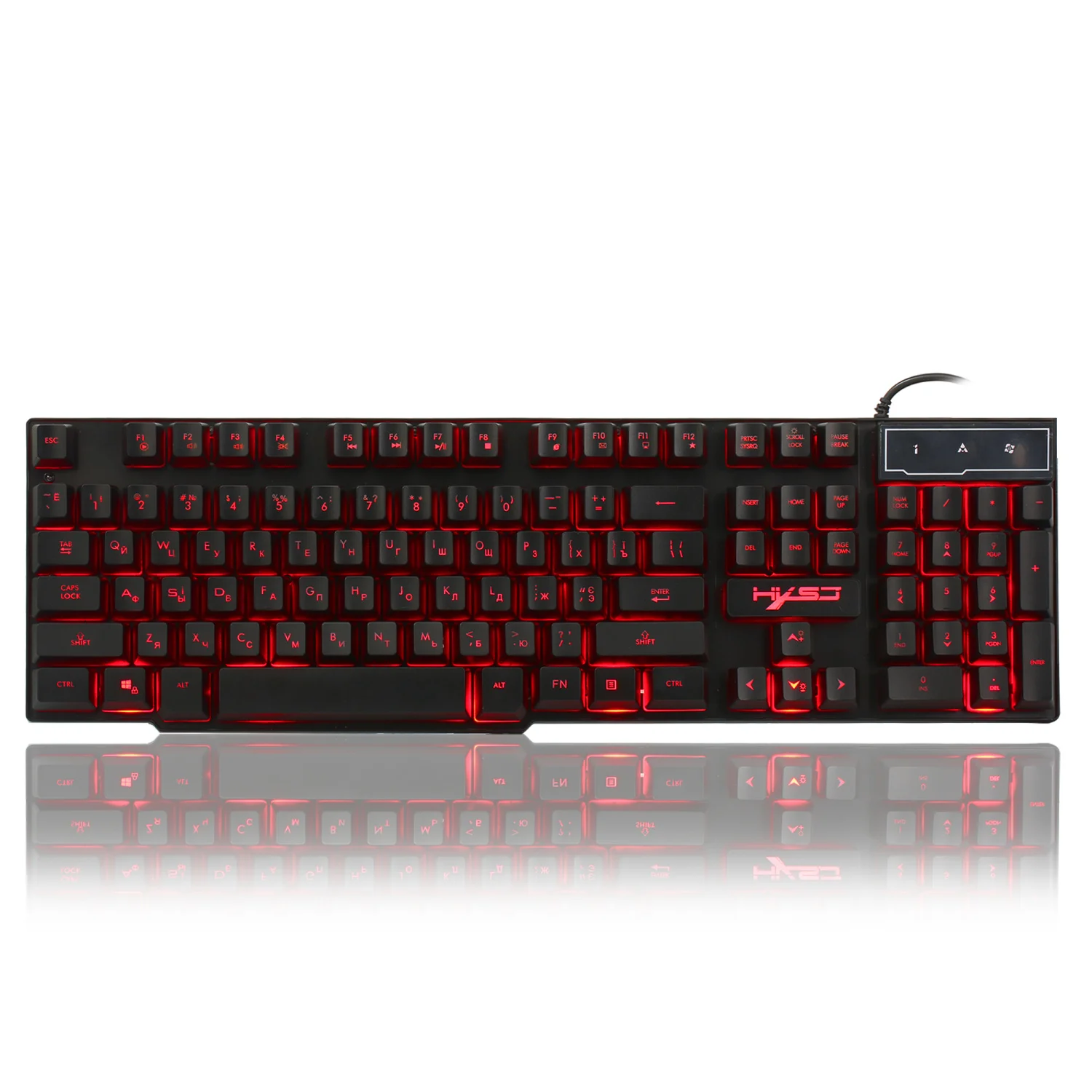 

Russian Gaming Keyboard 104 Keys English Keybboard 3 Colors RGB LED Backlit Keyboard for Gamer