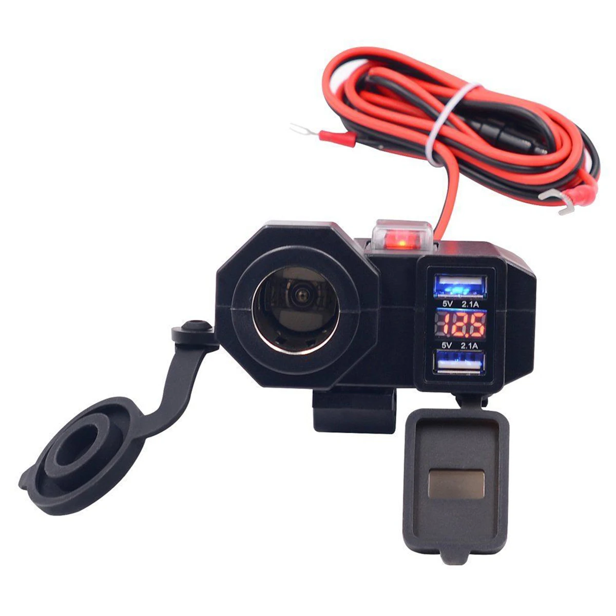 

1 шт., автомобильное зарядное устройство с двумя usb-портами, 5 В, а