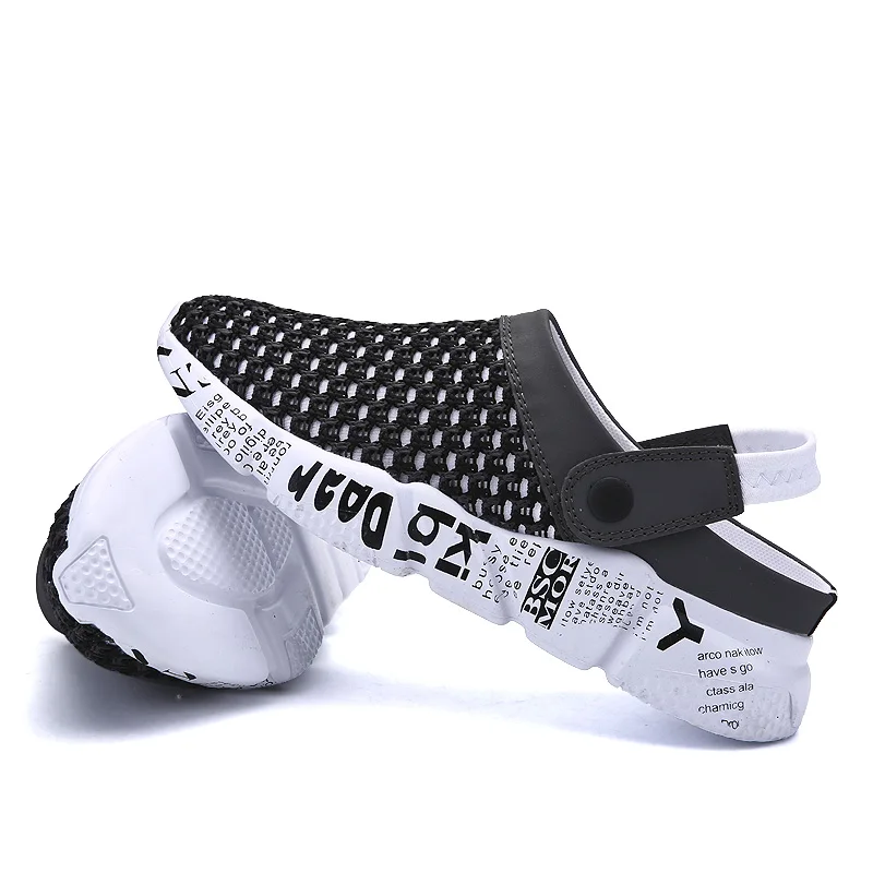 

2020 Palm Sandals for Men Hole Shoes Man Breathable Beach Sandals For Women 36-44 Garden Clogs Garden Shoes Slides Soft Bottom