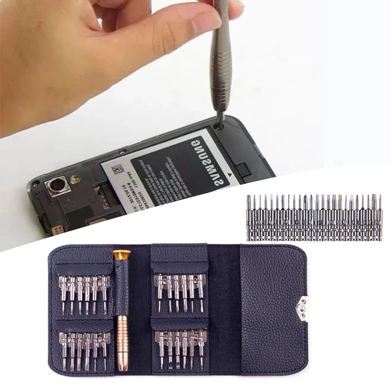 

Набор отверток 25 в 1, многофункциональный прецизионный набор инструментов для ремонта телефонов, планшетов и ПК