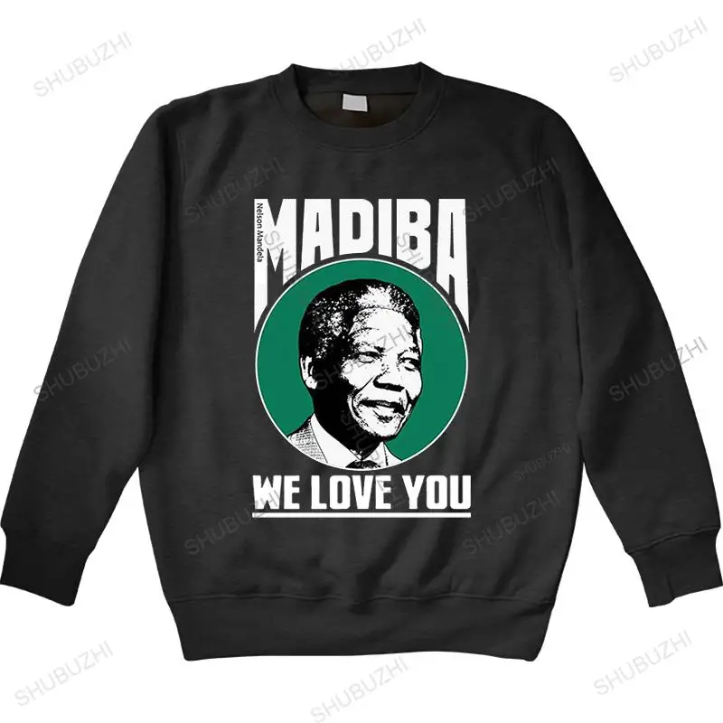 

man crew neck long sleeve NELSON MANDELA UNOFFICIAL MADIBA WE LOVE YOU sweatshirts MENS Harajuku sweatshirt Fashion hoody