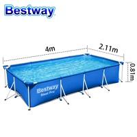 bestway 56405 above ground pools easy set water tank steel pro swimming pool for family size 4m x 2 1m with filter pump backyard