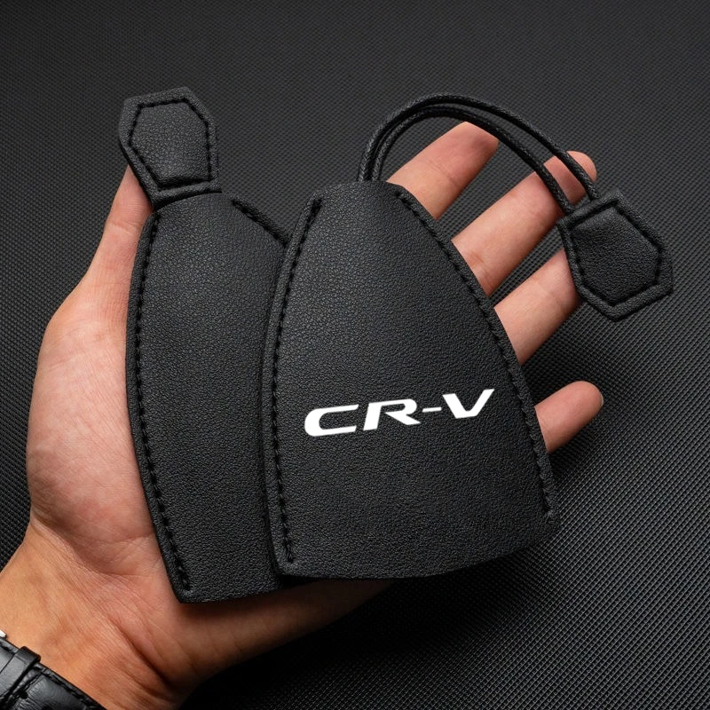 

Genuine Leather Pull Type Key Bag Car Key Case New Leather Keychain Pouch For Honda crv 2019 2008 2017 2020 Car Accessories