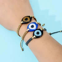zmzy handmade braided rope turkish friendship adjustable bracelet ladies bff blue evil eye bracelets for women jewelry gift