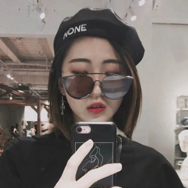 

2020 Classic Oval Pink Women Cateye Sunglasses Female Vintage Luxury Plastic Brand Designer Cat Eye Sun Glasses UV400 Fashion