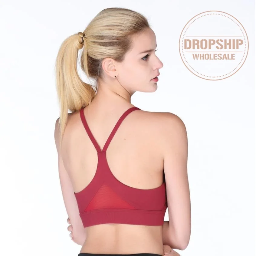 Женский сексуальный спортивный бюстгальтер однотонная майка без рукавов для