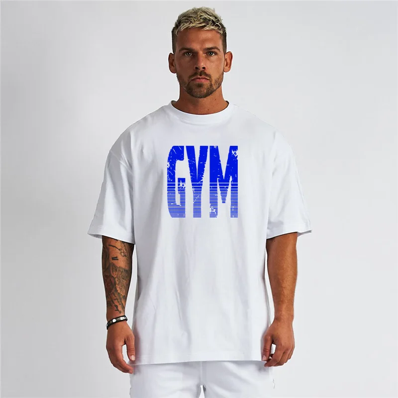 

Muscle Guys Brand New Gyms Summer Short Sleeve T-shirt Clothing Fitness T Shirt Men Fashion Extend Hip Hop Cotton Bodybuilding