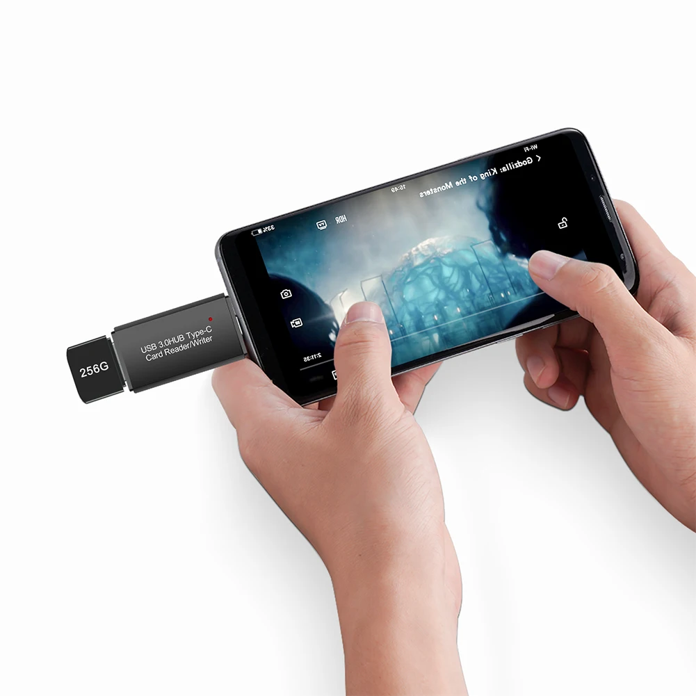 

YC-432 USB Extension Cable HUB Charge Secure Digital TF Card ReaderUSB C to USB 3.0OTGAdapter for PC Phone