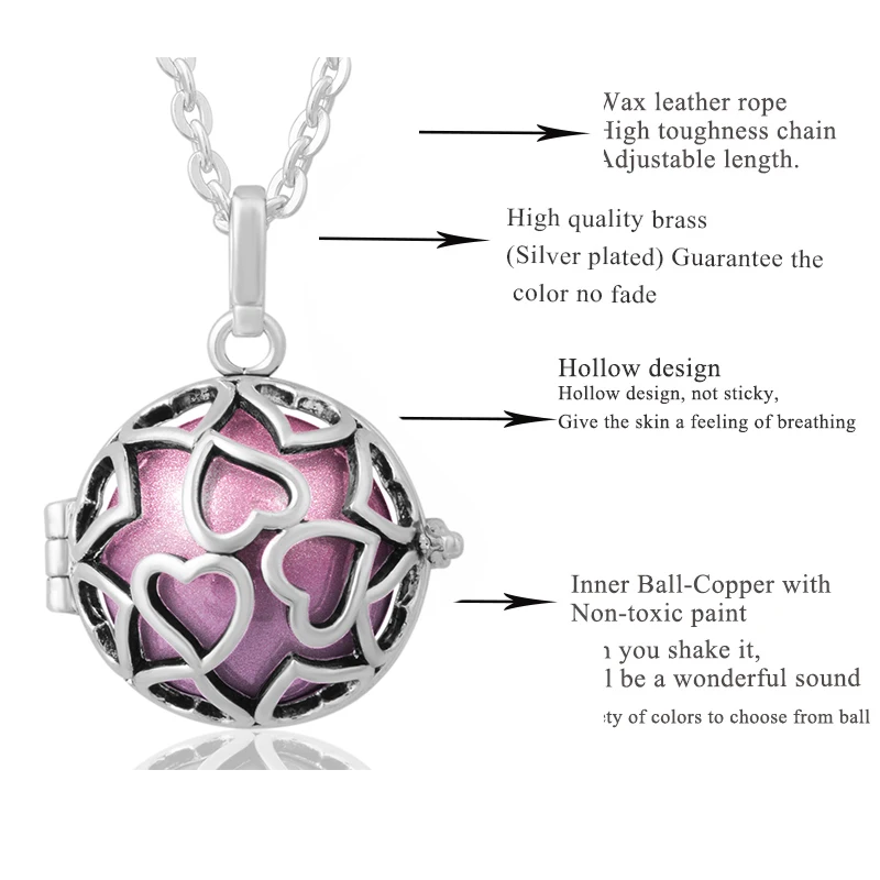 Эудора гармония сладкое сердце плавающий медальон клетка с Ангел звонящий