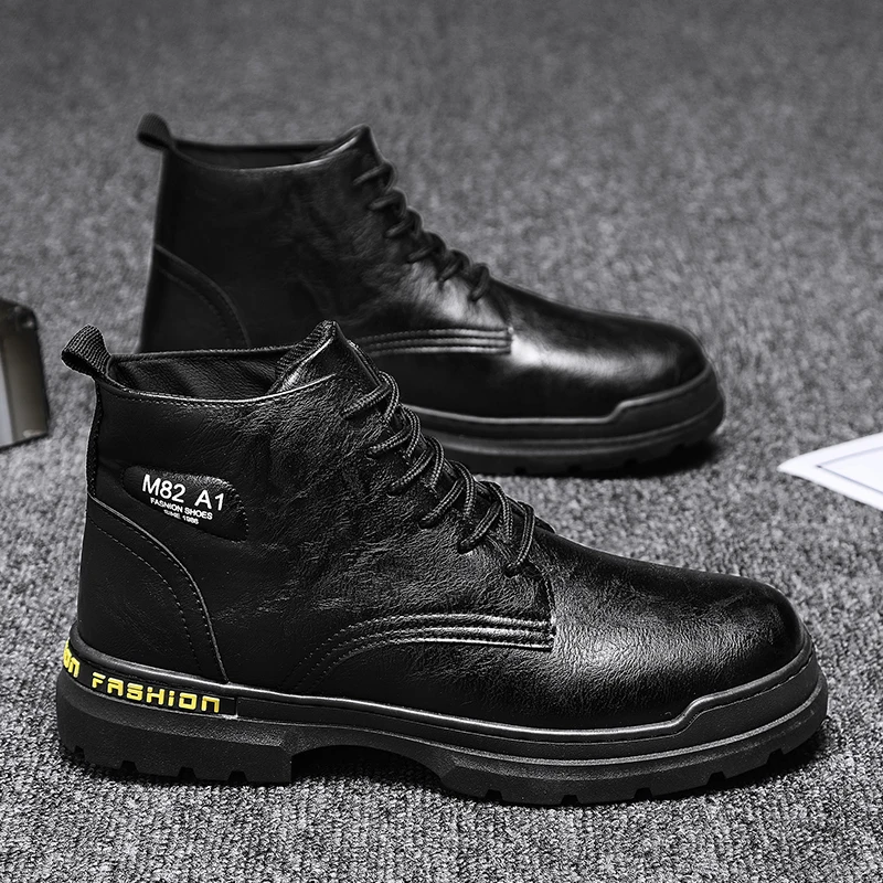 

Sapato De Couro Masculino Boots Men Leather Mens High Heel Zapatos Cuero Casual Hombre De Para Home Boot Shoes Top Army