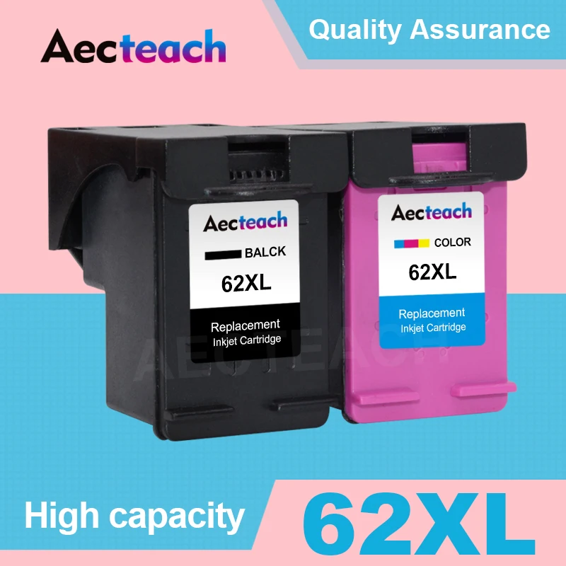 

62XL Ink Cartridge Compatible for HP 62 XL For HP62 Envy 5540 5640 7640 5646 5541 5740 5742 5745 200 250 Printer