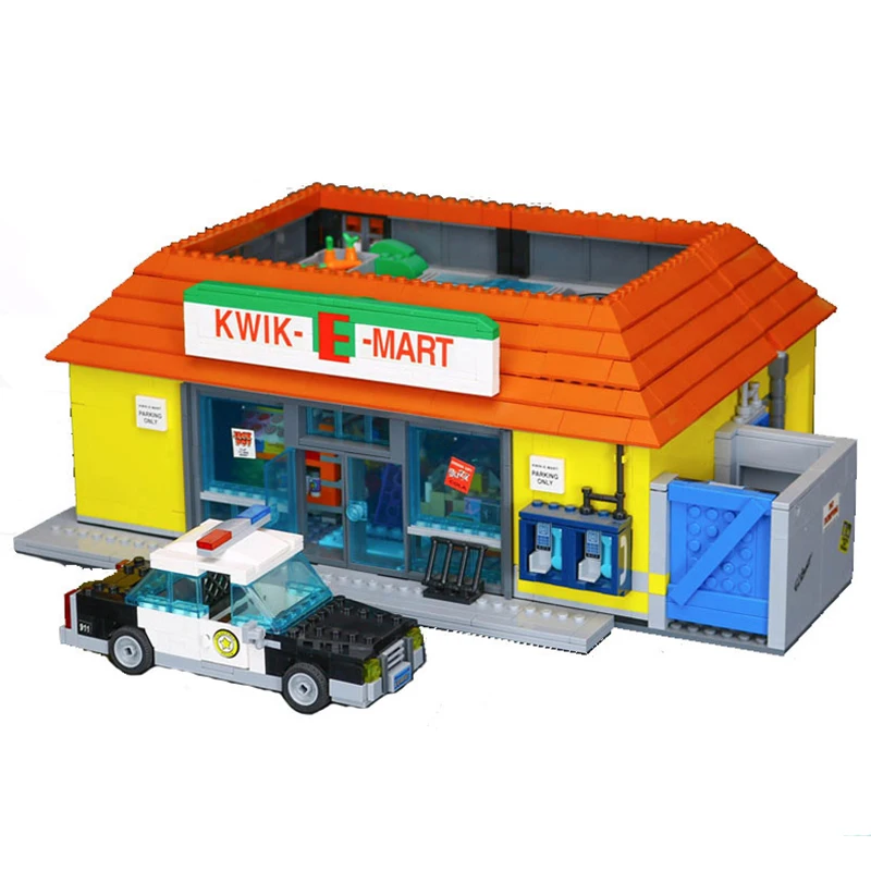 Lepinblocks City Street 15002 15003 16004 строительные блоки кирпичный дом 10182 71006 10224 король-создатель DIY LELE игрушка для детей - Цвет: 16004(83004)