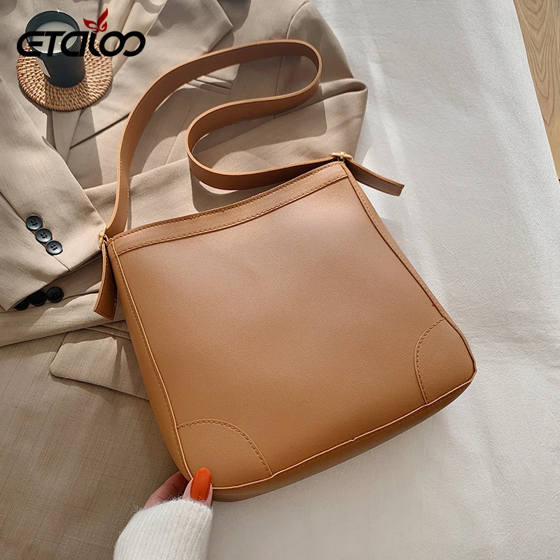 High Capacity PU Leather Crossbody Bags For Women 2021 Casual Bucket Bags Lady Handbags Large Capacity Designer Shoulder Totes xzxbbag women fashion bucket hasp shoulder bags female casual crossbody pouch girls solid large capacity case students handbags