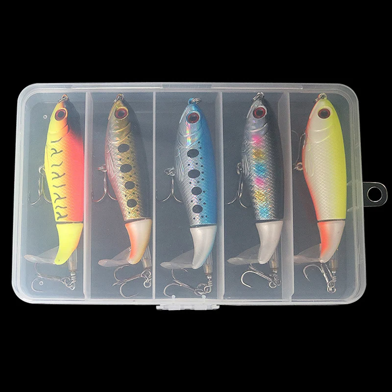 

Luya Bait Special Color Fishing Hook Stainless Steel Barbed Steel Hook Three Hooks Transparent Five Gear Box Fishing Accessories